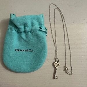 Tiffany and Co. Key Pendant Necklace in Sterling Silver
